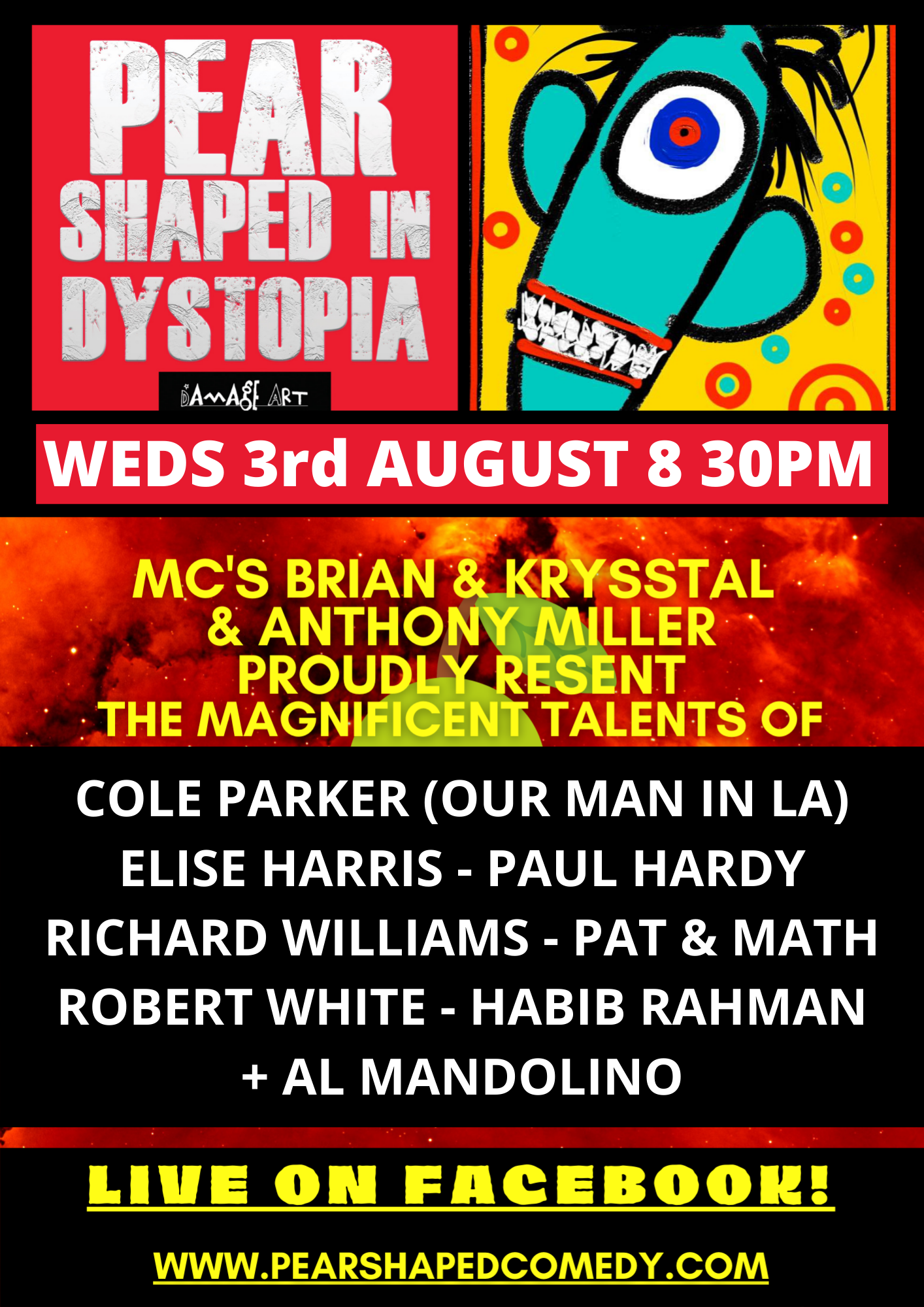 Pear Shaped in Dystopia Flyer Ep 29